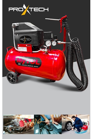 En Çok Tercih Edilen 2hp 50 Litre 8bar Hava Kompresörü Boya Tabancası ,15mt Spiral Hortum Boya Set