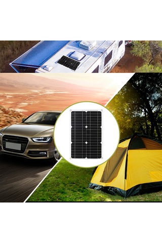 Wezone 18w Monokristal Güneş Paneli - 5v/12v Çıkış, Ip65 Su Geçirmez, Kontrolcü İle Off-grid Şarj Tek/dual Usb Seçenekli