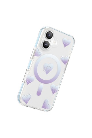 İphone 17 Uyumlu Kılıf M-safe Şarj Özellikli Zore Paris Elvo Sert Pc Kapak Mavi