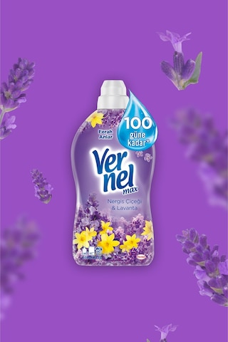 Vernel Max Konsantre Çamaşır Yumuşatıcısı Nergis Çiçeği & Lavanta 1440 ML