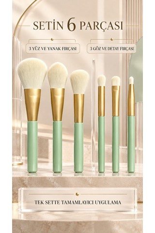 Nova Pro Face + Cheek 6 Lı Makyaj Fırçası Seti Yüz, Göz Ve Detay Fırçaları