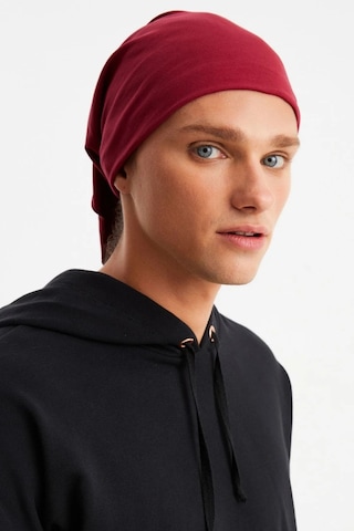 Erkek 4 Fonksiyonlu Koruyucu Pamuklu, Esnek, Terletmez, Bandana, Boyunluk, Maske - Tek Ebat / Bordo Bordo