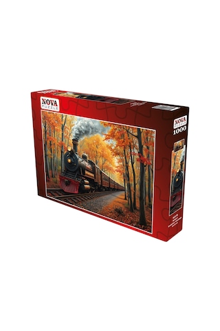 Nova Puzzle 1000 Parça Buharlı Sonbahar Yolculuğu Puzzle - Kara Tren