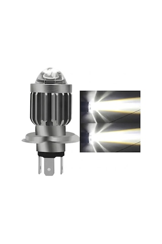 Opel Kadett E 1985-1993 H4 Led Far Ampulü Beyaz Işık Canbus Mini Lensli 2'li Set