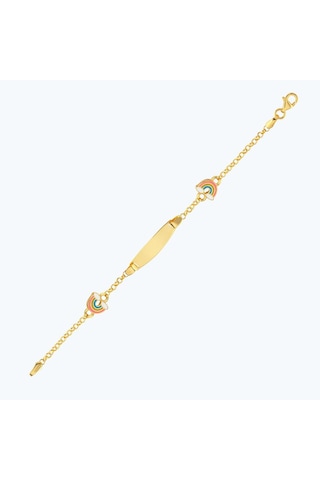 Altınbaş 22 Ayar Altın Çocuk Gökkuşağı Künye Bjrbl0030-25925 Renkli