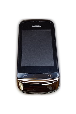 Nokia C2-02 Kasa Kapak Tuş Takımı C2-02 Uyumlu Siyah Renk Orta Ka