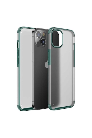 Apple Uyumlu iPhone 13 Mini Kılıf Zore Volks Kapak Koyu Yeşil