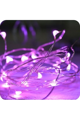 Yılbaşı Çam Ağacı Işığı 10 Metre Pembe Led Işık Pembe Pilli Led Işık Micro Parlak Canlı Led Işıklı