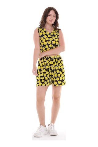 Tweety Çizgi Film Karakterli Alt Üst Crop Şorttakım-436-siyah Siyah