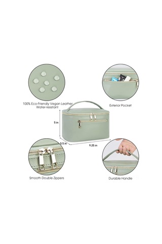 Reedark Büyük Kapasiteli Yeşil Seyahat Kozmetik Çantası - Pratik Ve Dayanıklı