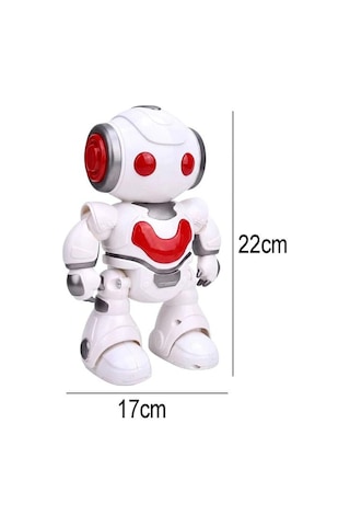 Dans Eden Robot 7 Fonksiyonlu Uzaktan Kumandalı Işıklı Sesli Müzikli Yürüyen Akıllı Oyuncak Robot Kırmızı