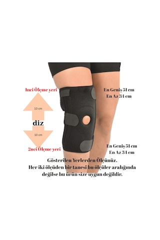 Siyah Patella Destekli Dizlik