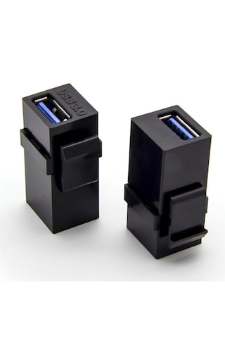 Usb 3.0 A Dişi To Dişi Keystone Jack Adaptör Çevirici Uzatma Dönüştürücü Ara Bağlantı