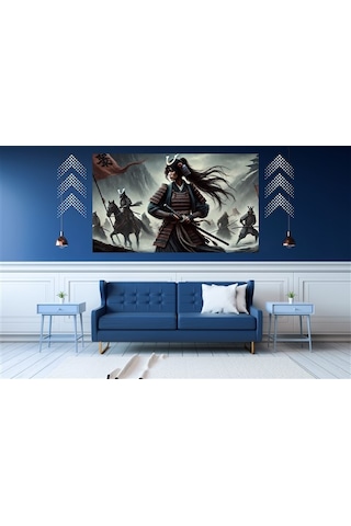 Ti-play Yalnız Kadın Shogun 60x90cm Modern Samuray Pvc Çerçevesiz Tablo