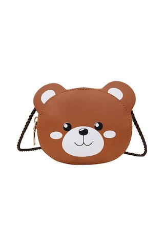 4 Adet Çocuk Mini Karikatür Tek Omuz Çanta Kahve Ayı Jlmtlb Diğer