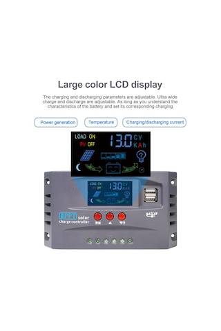 Gajeena 30a Mppt Güneş Kontrolörü 12v/24v Otomatik Tanıma, Ev/rv/deniz Güneş Sistemi İçin Şarj Regülatörü Ve Stabilizatörü
