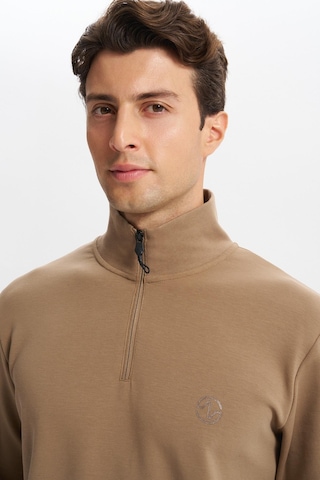 Ar-ma Erkek Slim Fit Dik Yaka Yarım Fermuar Pamuklu Sweatshirt Sol Kol Fermuar Cepli K30404685702 Gri-bej G8 Gri - Füme