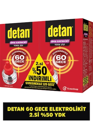 Detan 120 Gece Elektrolikit 2.si %50 Yedek