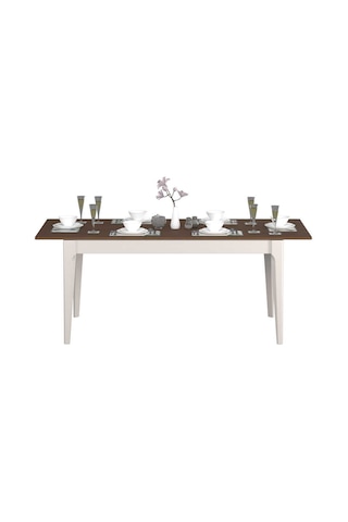 Milano Açılır Yemek Masası - Vizon/zebra 160-200x78x90 Cm