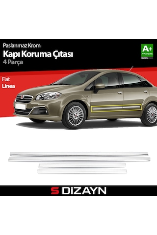 S-Dizayn Fiat Linea Kapı Koruma Çıtası Krom 2007-2018