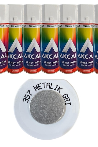 Sprey Boya Akçalı Alüminyum,ahşap,plastik,demir,metal Sprey Boyama 400 Ml 357 Metalik Gri