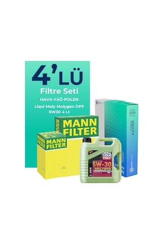 Mann Kia Ceed 1.4 Benzin Filtre Bakım Seti Liqui Moly Motor Yağlı (2012-2018) 4 Lü -