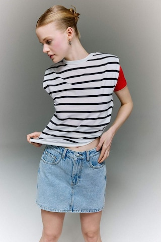 Defacto Yüksek Bel Jean Şort Etek H0634ax26smnm39 Mavi-nm39