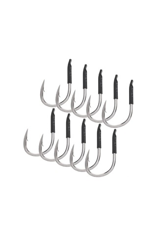 Ebitda Dayanıklı Çelik Olta Kancası Seti - 10 Adet - Büyük Balık Avı İçin