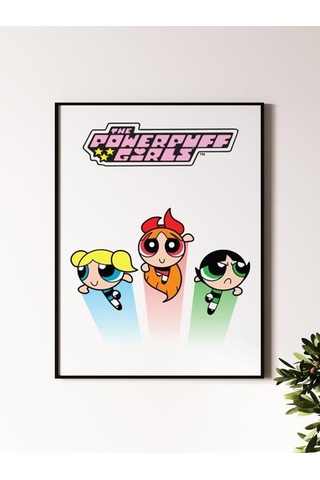 Powerpuff Girls Tasarımlı 24*33 cm 350 gr. Kuşe Kağıt Poster