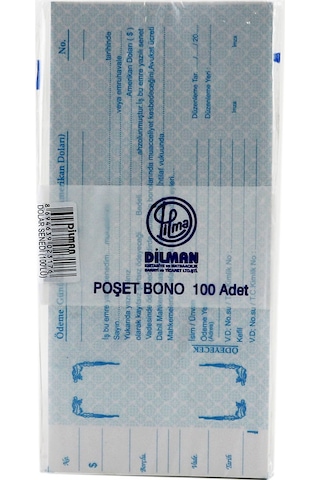 Dilman Dolar Senet Koçanı 100 Lü Paket N11.3521