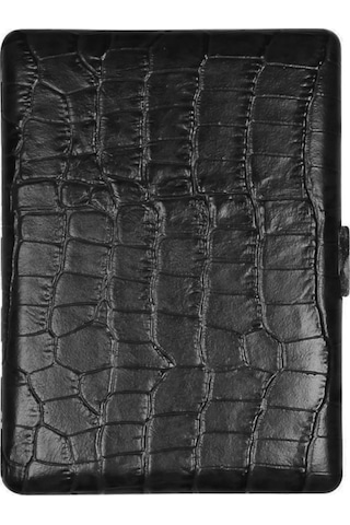 Pearl Japan Cosmos Deri Uzun Sigara Tabakası Croco Siyah 9lu
