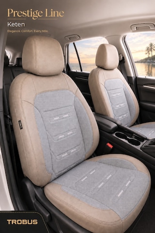Renault Symbol 2008+ Uyumlu Prestige Line Keten Serisi Bej Koltuk Kılıfı 17183784