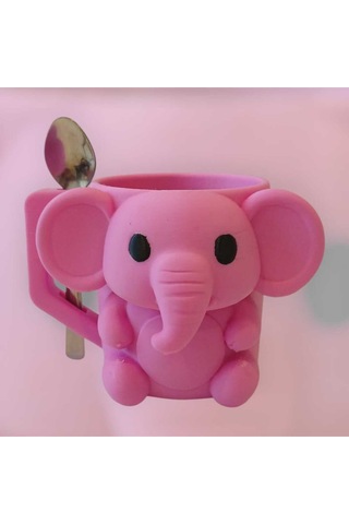 Fil Figürlü Dondurma Tutucu Pembe