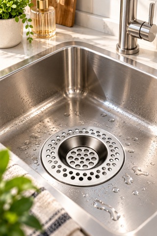 Porsima Sd-678 2li Paslanmaz Çelik Lavabo Süzgeci- Evye Süzgeci-7 Cm Inox