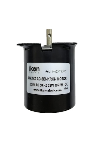 İkon Teknik AC SENKRON MOTOR 68 KTYZ 28 Watt 10 RPM 220 Volt