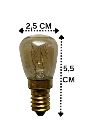 2'li Paket Osram 25w Sarı Işık E14 Duylu İnce Duy Buzdolabı Ampulu