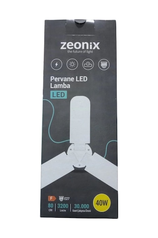 Zeonix 40w 3 Kanatlı Pervane Ampul Yok