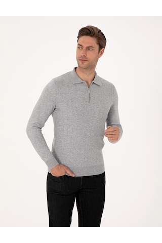 Pierre Cardin Erkek Açık Gri Melanj Kazak /triko 50315729-vr091 Açık Gri Melanj