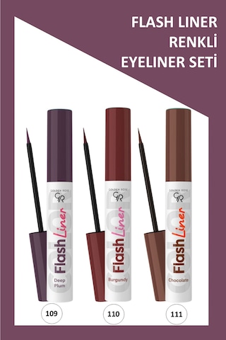 Golden Rose Flash Liner Renkli Eyeliner Seti 109-110-111