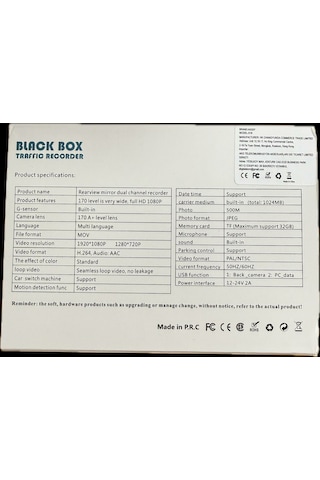 Aggıy S16 Araç Kamerası Wifi 2'' Lcd + Fhd + Ön + İç + Geri Görüş Kamera