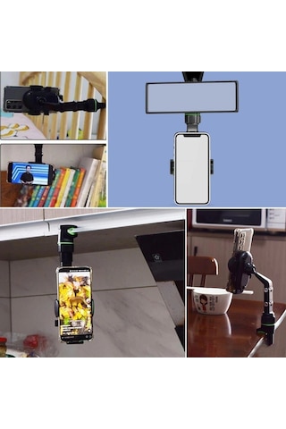 Dikiz Aynasına Takılabilen Eklemli Telefon Tutucu Aparat 5365