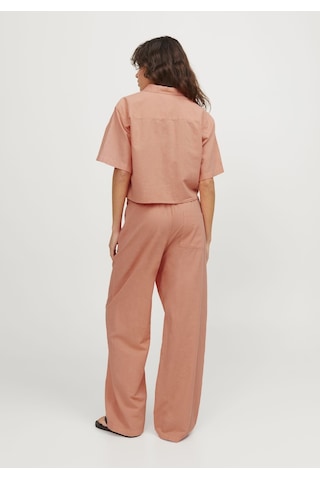 Jack & Jones Kadın Crop Keten Gömlek - Lulu 12231335 Peach Echo Bej