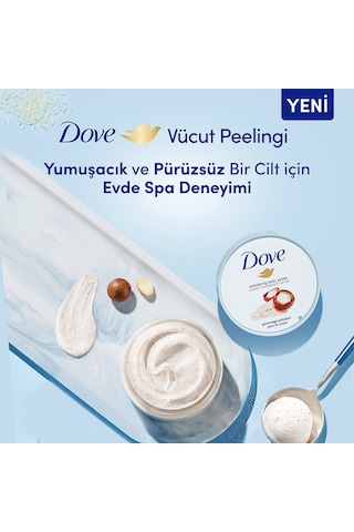 Dove Macademia Fındığı & Pirinç Sütü Vücut Peeling 225 ML
