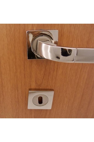 Eros Nikel Saten Rozetli Kapı Kolu