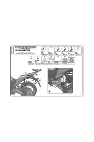 Kappa Klx209 Honda Vfr 1200 F 10-15 Yan Canta Tasıyıcı Renkli