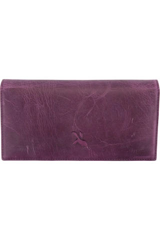 Karalı Hakiki Deri Unisex Portföy Mor Bc424-12 Mor