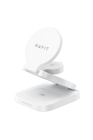 Havit W3038 Katlanabilir Kablosuz Şarj Cihazı 15w - Beyaz