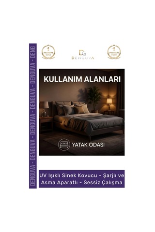 Sinekkovucu Mor Işık Şarjlı Kamp Bahçe Profesyonel Sessiz Modern Güçlü Çalışma Uv Işıklı Sinek Kovu