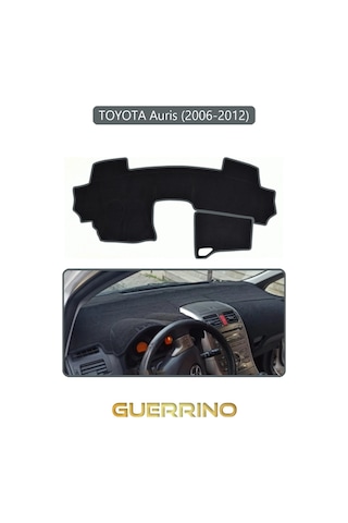 Toyota Auris 2006-2012 Torpido Koruma Halısı Gri Kenar