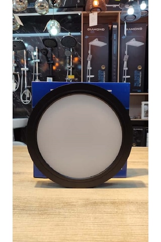 24 Watt Oval Siyah Kasa Beyaz Işık Sıva Üstü Led Panel 6500k Beyaz Beyaz Işık